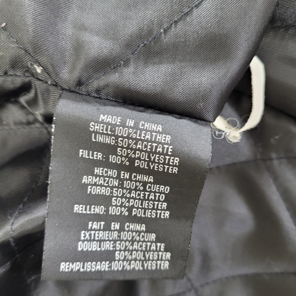 Kc collection black leather jacket size XL - Picture 8 of 10